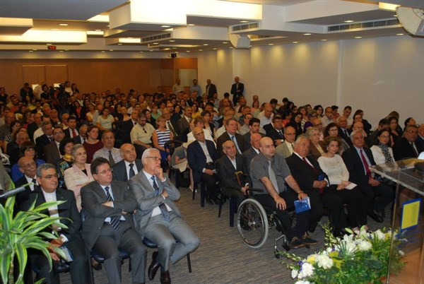 A crowd gathered at "History from History," the book release event. An overflow room upstairs was also full.