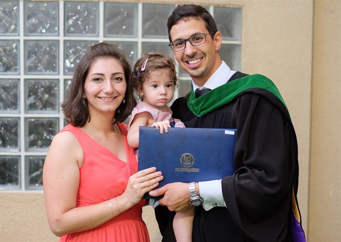 Brent with his wife Ruth and daughter Yasmine. (Photo: Wissam al-Saliby)