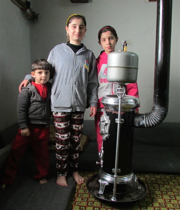 A Syrian refugee family received a fuel-burning stove from LSESD that would mercifully heat one room during the icy winter months. (Photo: Anonymous)