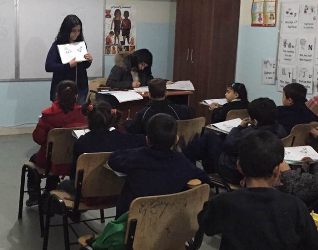 The SKILD team spent a Saturday assessing Syrian refugee children at the alternative education project in East Lebanon. (Photo: Hiba al-Jamal)