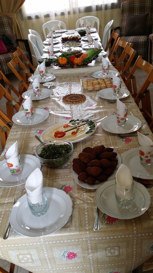 The team shared a meal with a Lebanese family after church in South Lebanon. (Photo: Joy Zeigler) 